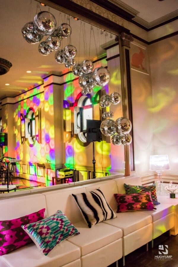 1970s-Themed-Event-Disco-Ball-Decor