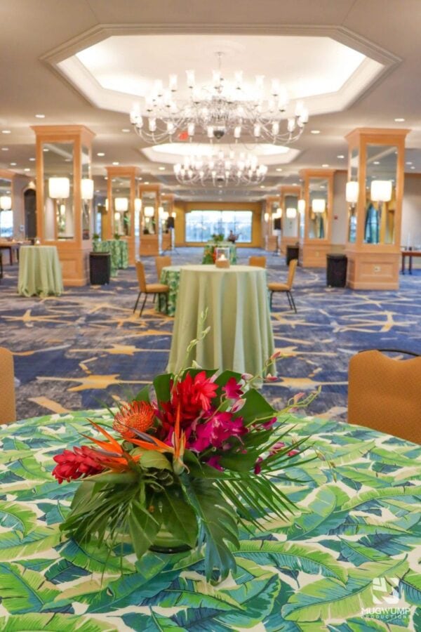 Tropical-Themed-Event-Decor-Tables-Floral-Centerpieces