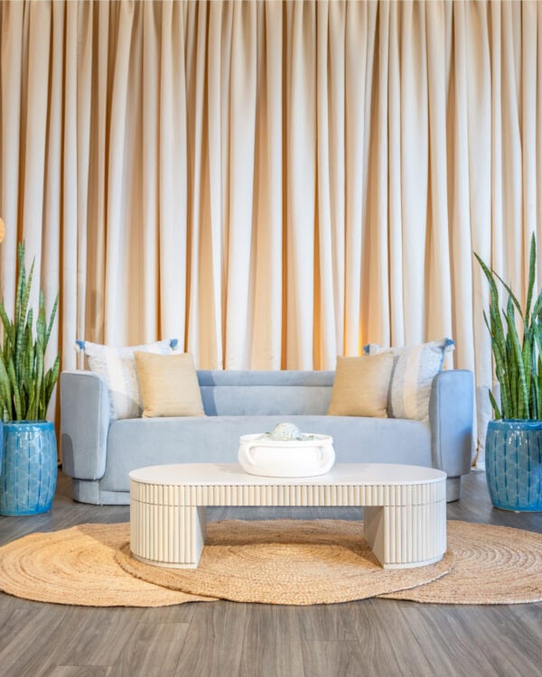 Blue_Tribal_Accent_End_Table_Event_Rentals_Jacksonville