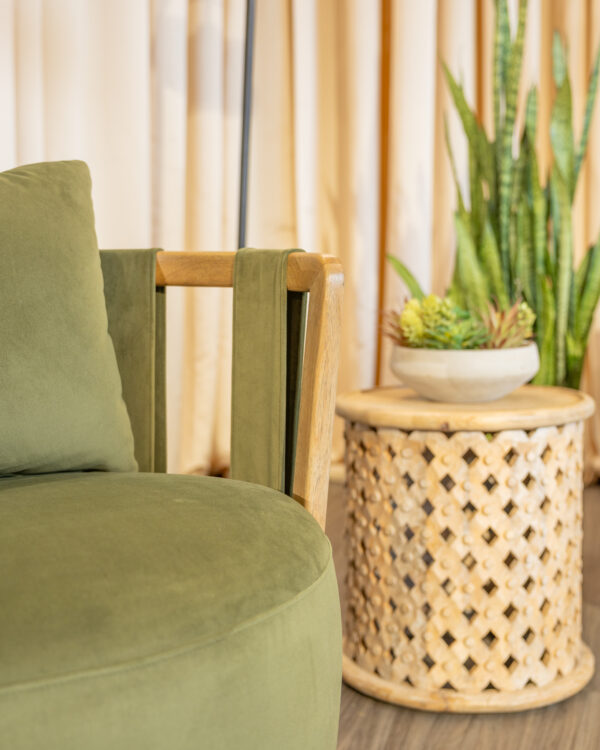 Wooden_Tribal_Accent_Table_End_Table_Event_Rentals_Jacksonville