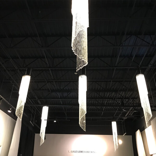 Spiral Beaded Chandelier