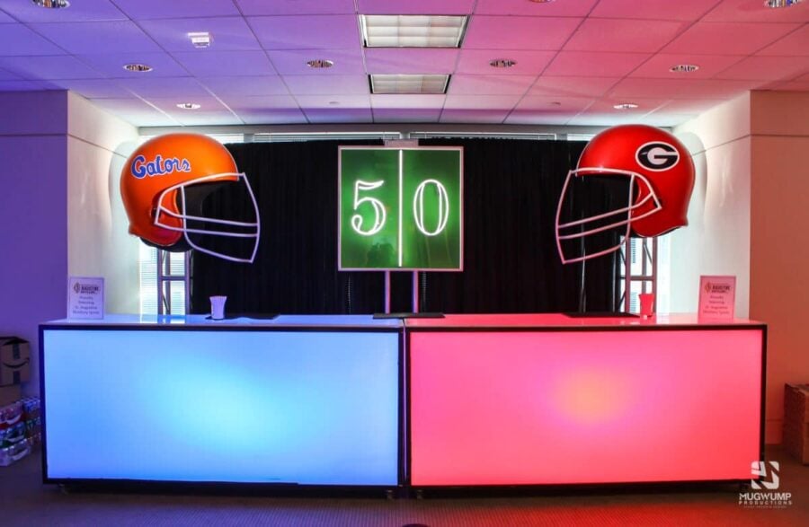 Florida-Georgia-Football-Themed-Event-Decor-Glow-Bar-Event-Rentals-Jacksonville