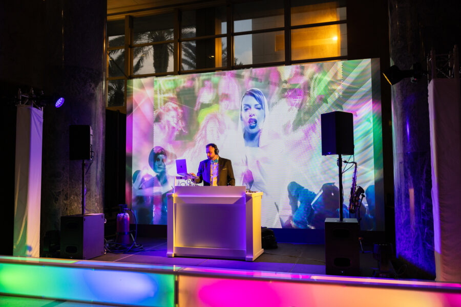 DJ at party on stage