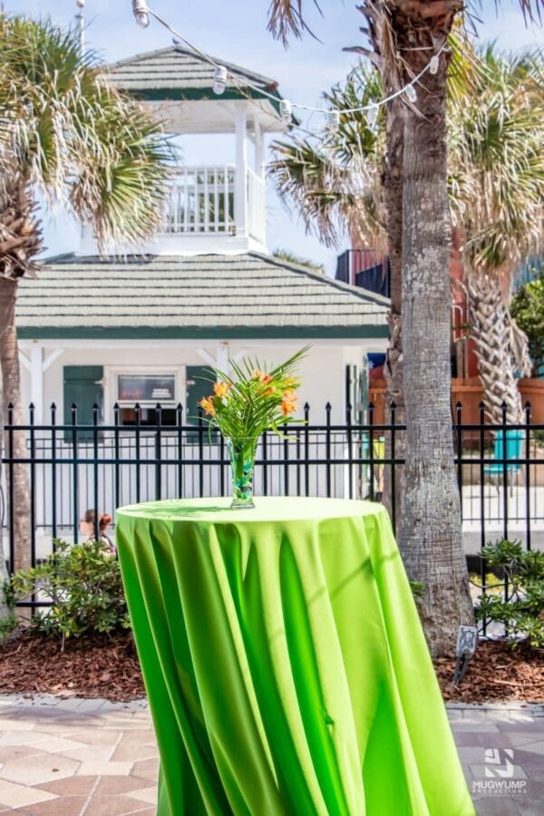 Tropical-Themed-Cocktail-Tables-Floral-Centerpieces-Event-Decor