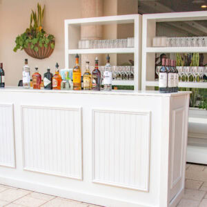 White_Wooden_Plantation_Bar_Event_Rentals_Jacksonville