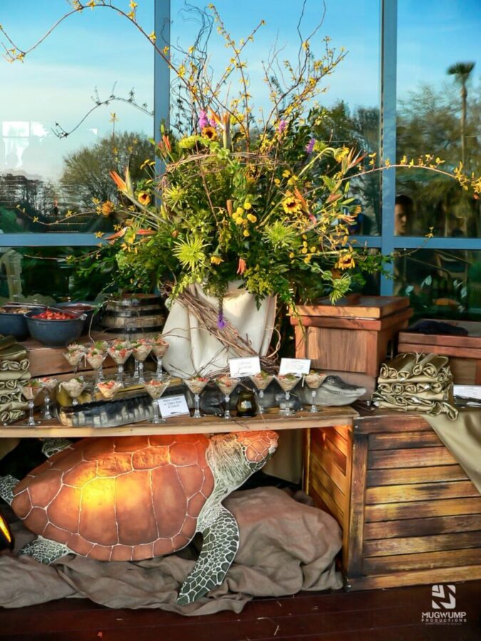 Beach-Themed-Event-Catering-Display