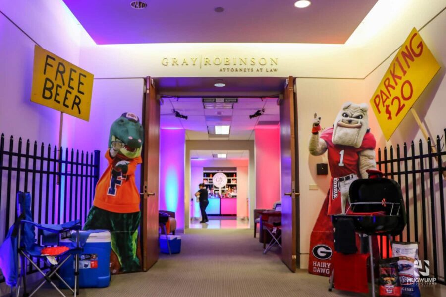 Florida-Georgia-Football-Themed-Event-Decor