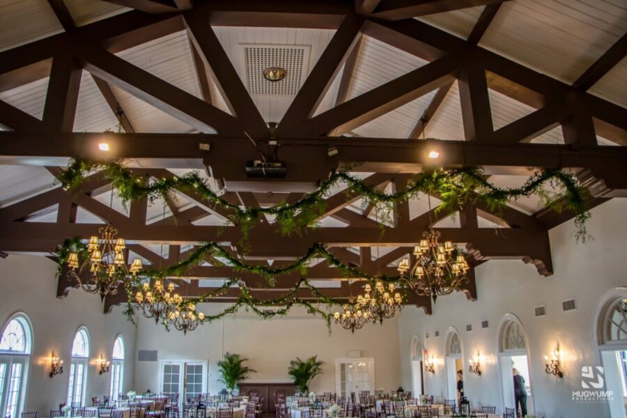 Garland-Ceiling-Treatment-With-String-Lights