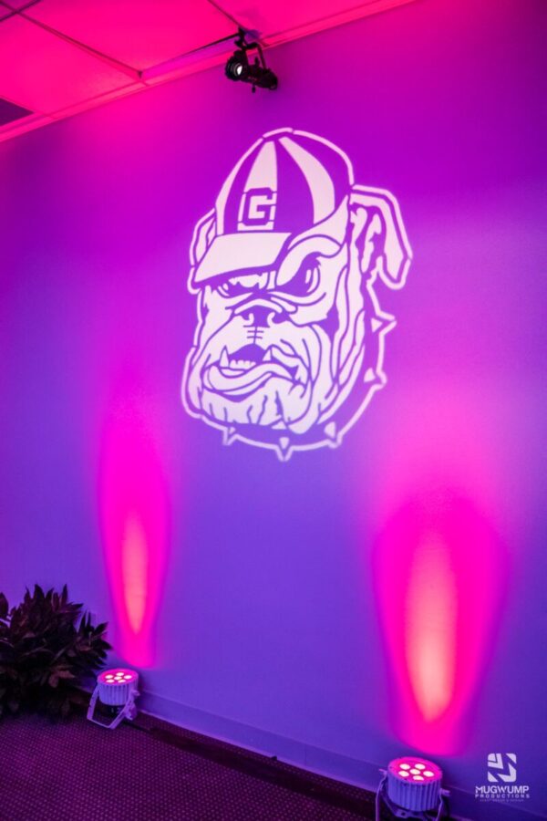 Georgia-Bulldog-Head-Wall-Projection