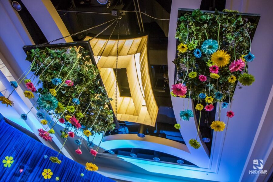 Hanging-Floral-Arrangement-Bright-Colored-Flowers