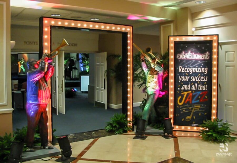 Jazz-Themed-Event-Entrance-Decor