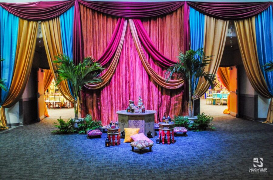 Moroccan-Themed-Event-Decor-Pillows-Fabric-Treatment