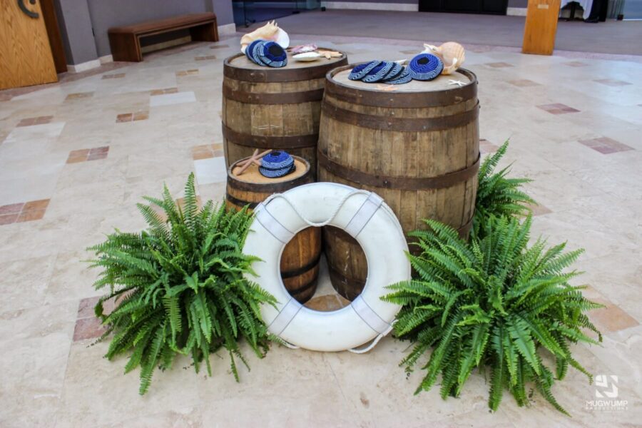 Nautical-Themed-Event-Decor-Wooden-Barrel