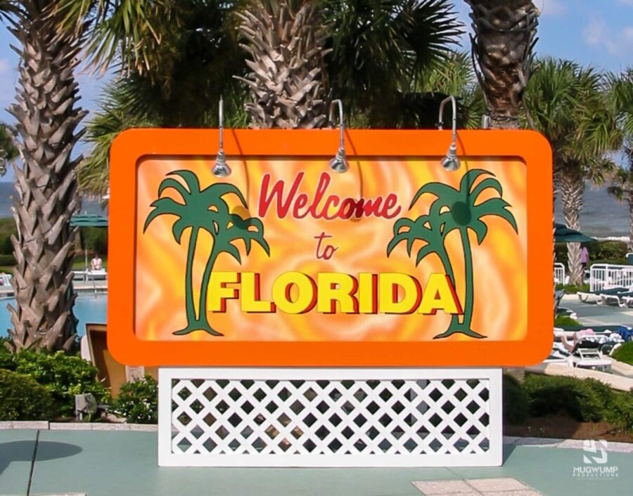 Orange-Welcome-To-Florida-Sign
