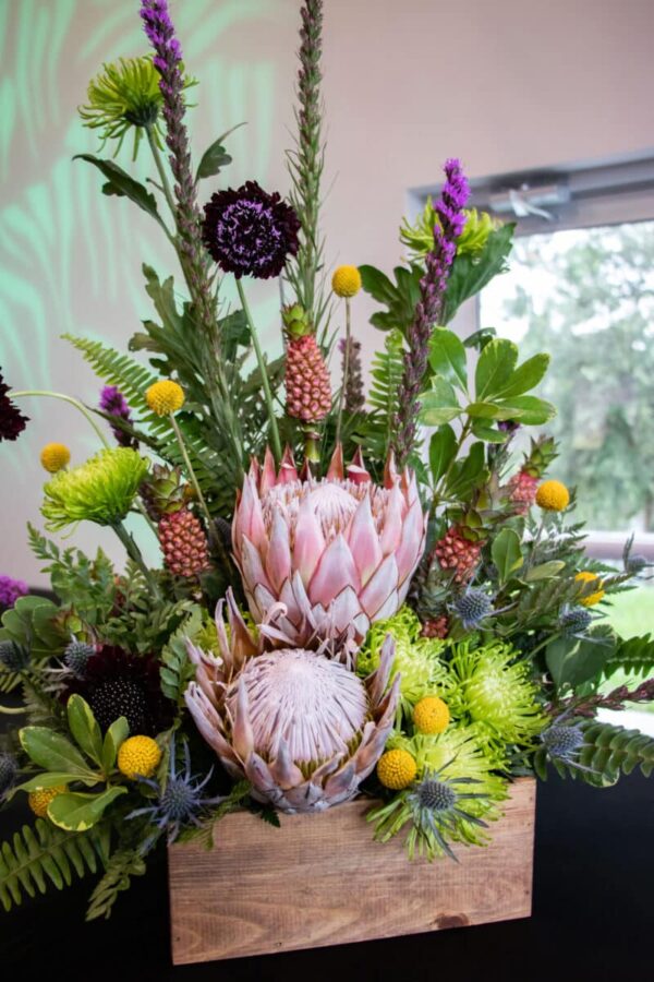Pink-And-Purple-Floral-Display-Table-Decor