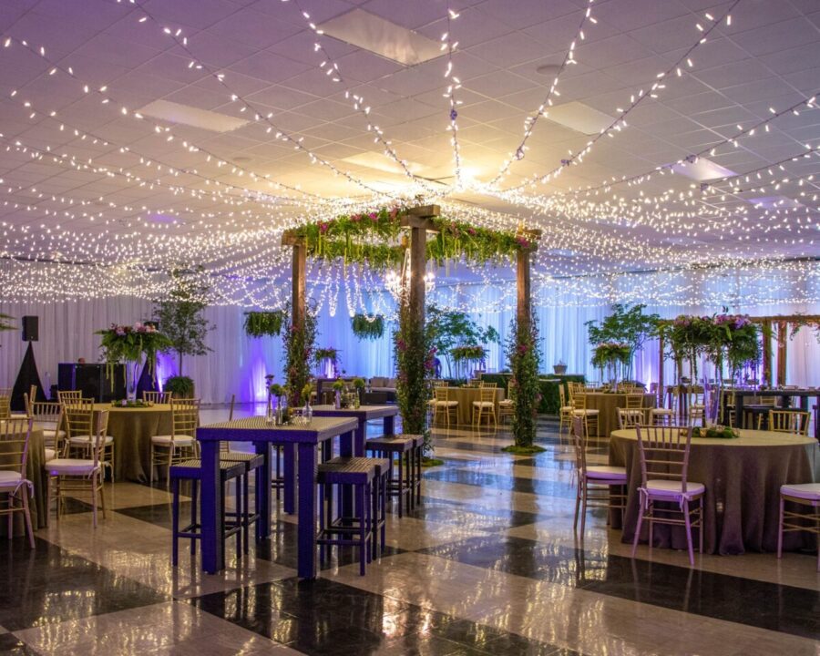 String-Lights-And-Greenery-Indoor-Prom-Decor