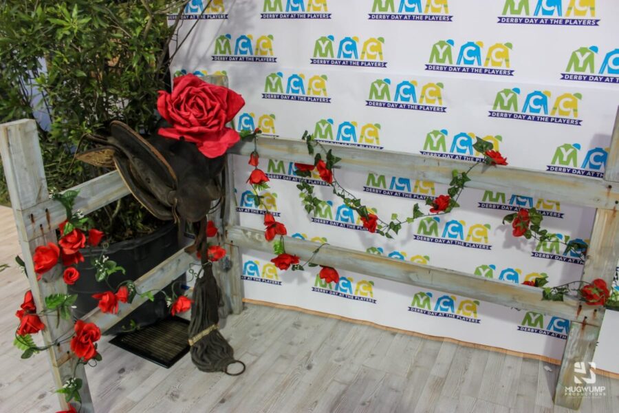 Wooden-Fence-Leather-Saddle-Kentucky-Derby-Decor